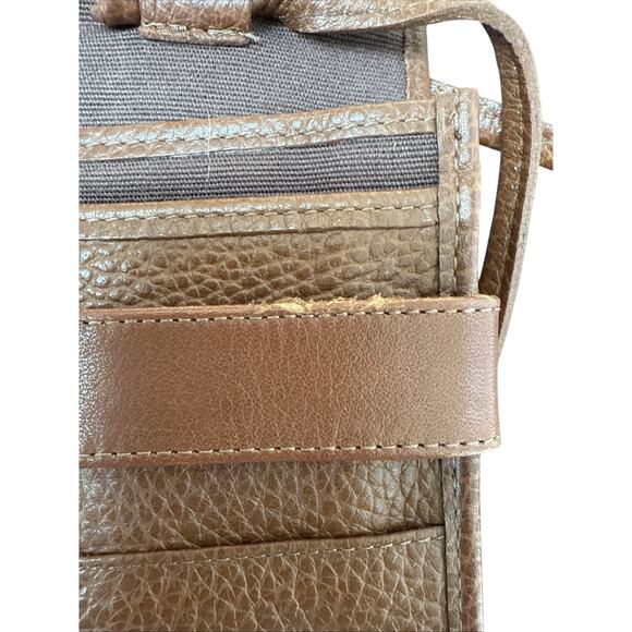 Fossil Brown Leather Crossbody Wallet Purse Pebbled Made In Brazil - Picture 6 of 9